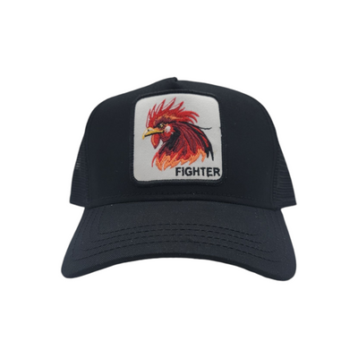 KBETHOS FIGHTER TRUCKER HAT BLACK