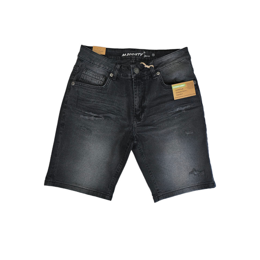 M. Society Stretchy Demin Shorts Black 24552