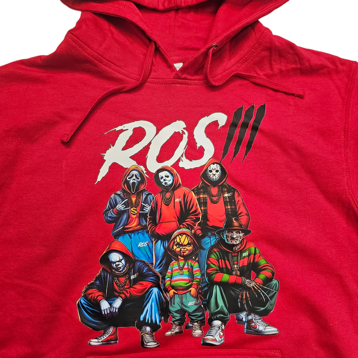 ROS 3 HORROR ICONS HOODIE RED