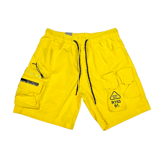 Utility Windbreaker Cargo Shorts Canary