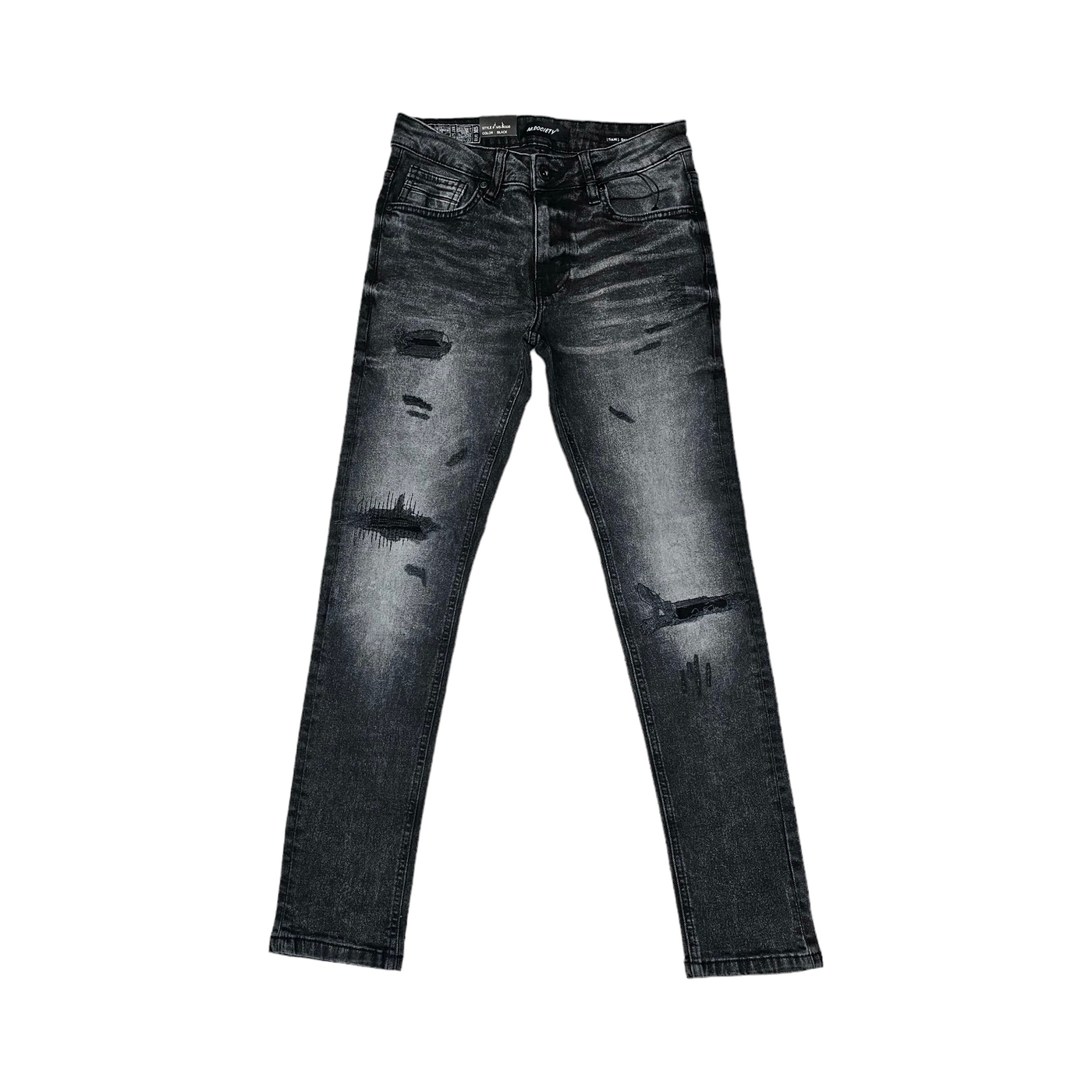M. Society Men's Skinny Fit Jeans  Black 80338