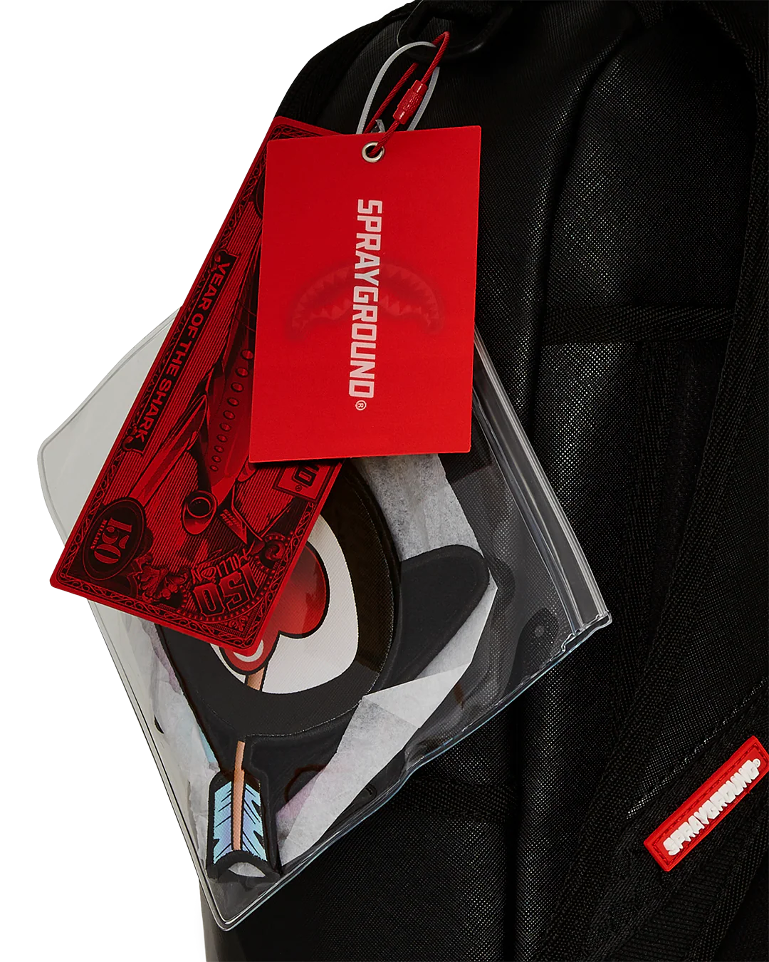 SPRAYGROUND BLACK REMOVABLE EYES DLXSV BACKPACK