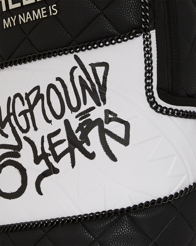 SPRAYGROUND HELLO MY NAME IS 15 YEARS QUILTED BACKPACK (SUPER RARE)