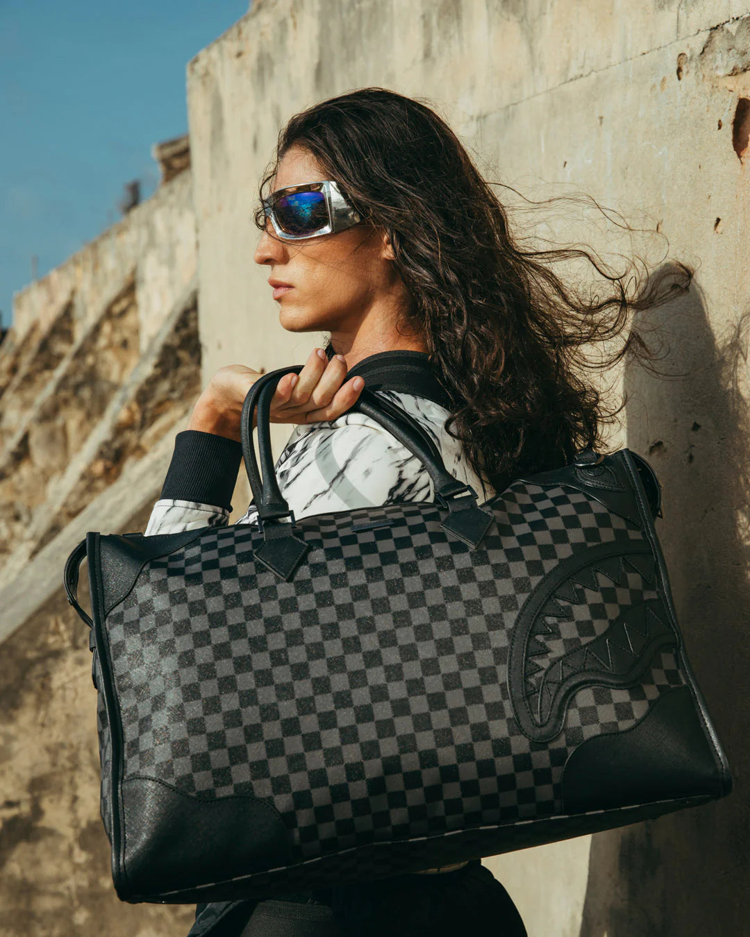 SPRAYGROUND MIDNIGHT CHATEAU PYRAMID DUFFLE BAG