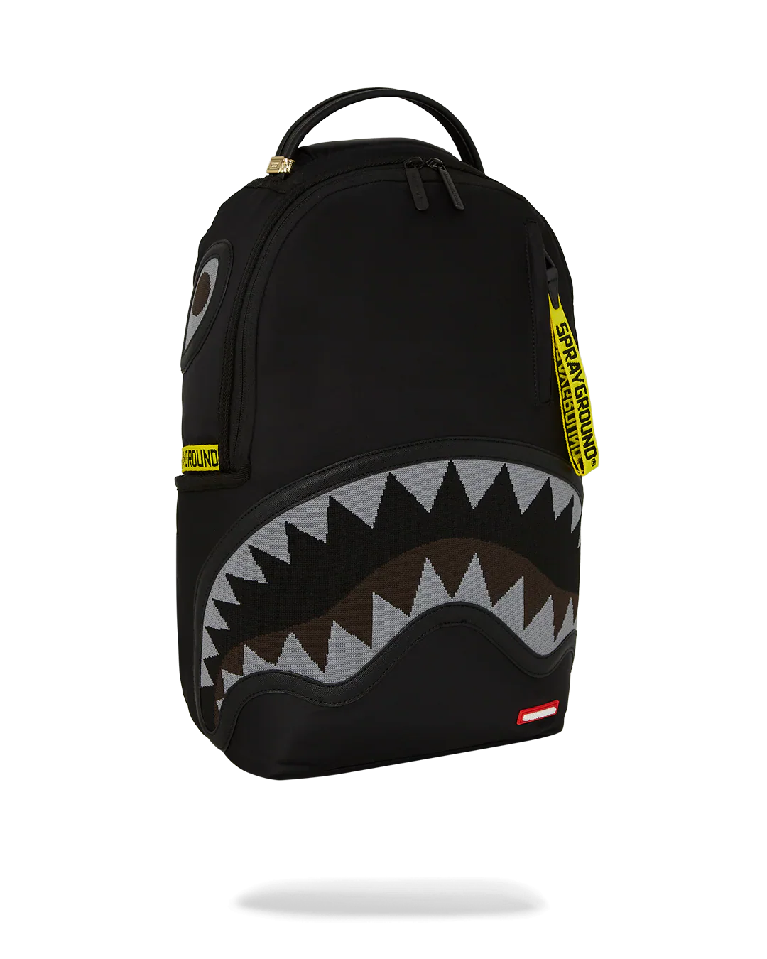 SPRAYGROUND SHARK CENTRAL YELLOW TAPE DLX SATIN BACKPACK