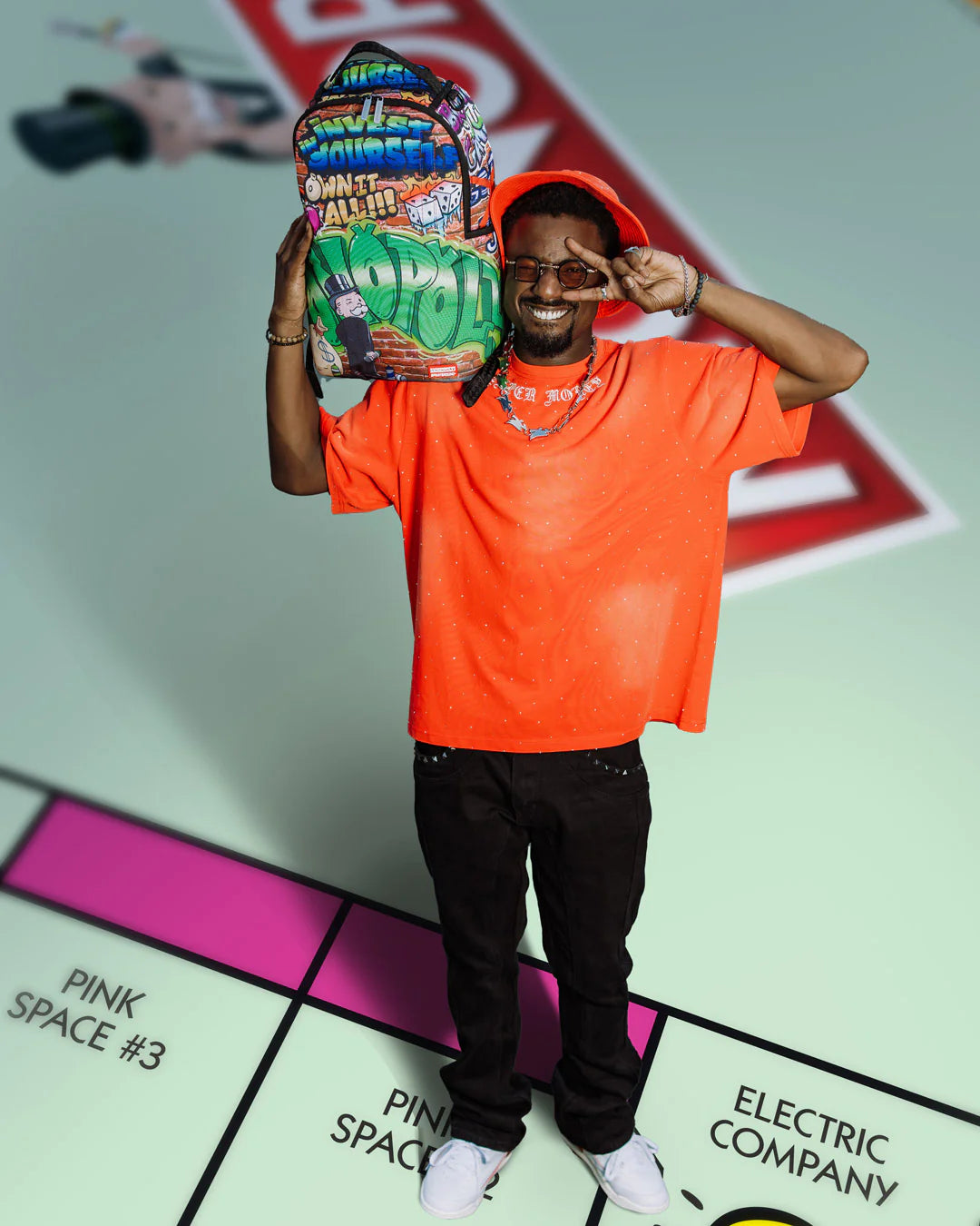 SPRAYGROUND MONOPOLY GRAFFITI GOLD RUSH DLXR BACKPACK