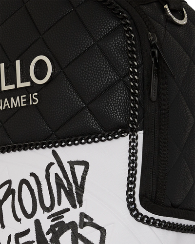 SPRAYGROUND HELLO MY NAME IS 15 YEARS QUILTED BACKPACK (SUPER RARE)