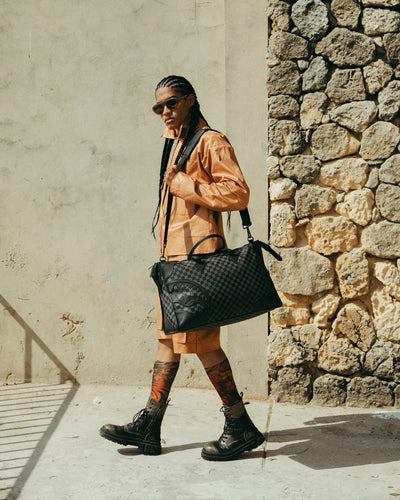 SPRAYGROUND MIDNIGHT CHATEAU PYRAMID DUFFLE BAG