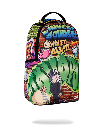 SPRAYGROUND MONOPOLY GRAFFITI GOLD RUSH DLXR BACKPACK