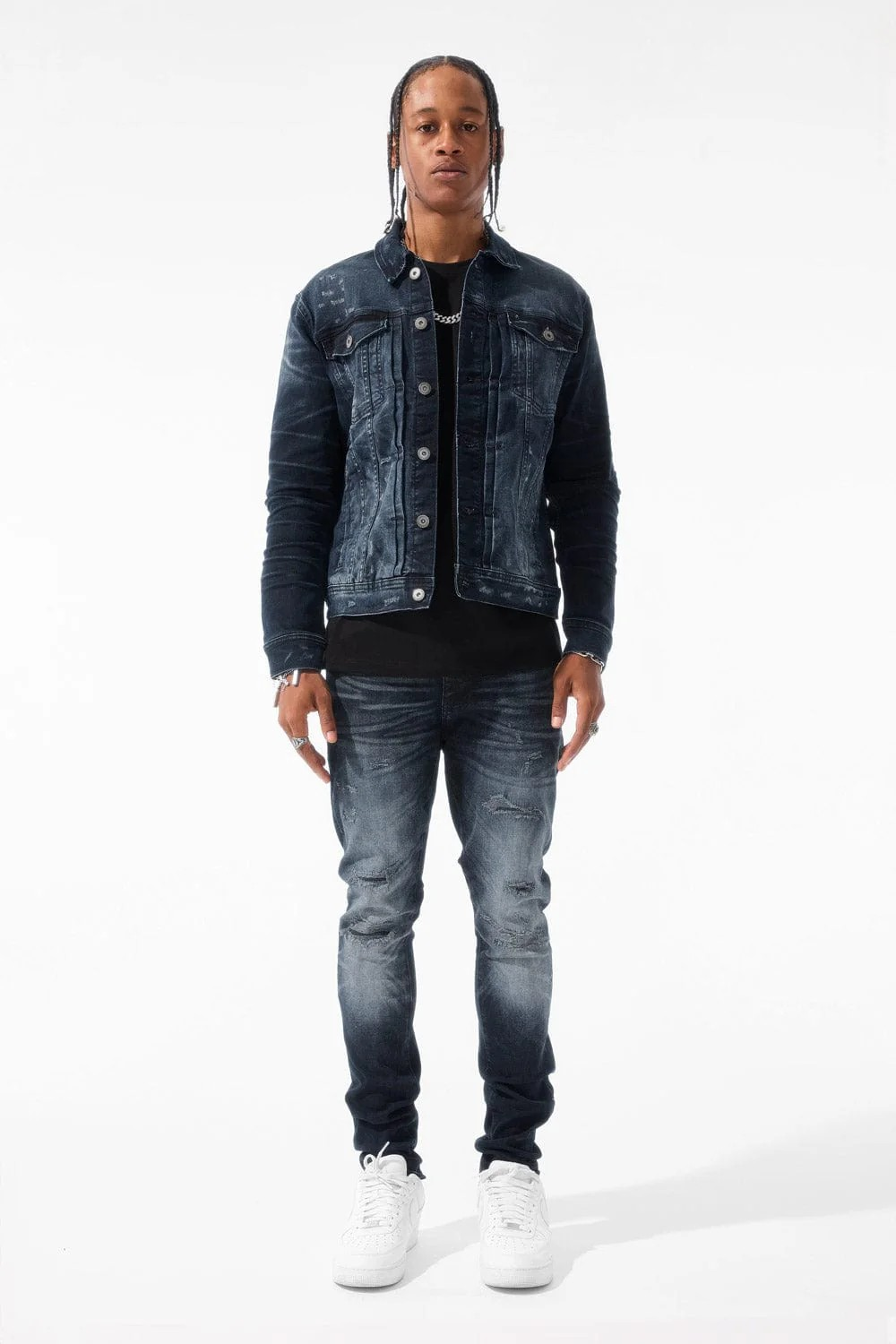 MEADOWLANDS DENIM TRUCKER JACKET MIDNIGHT BLUE JJ1220R