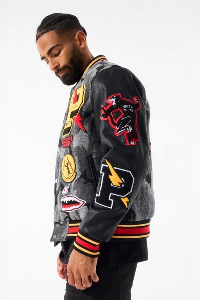 JORDAN CRAIG HELLCAT VARSITY JACKET BLACK CAMO