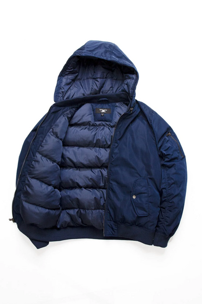Squadron Hooded Bomber Jacket Navy