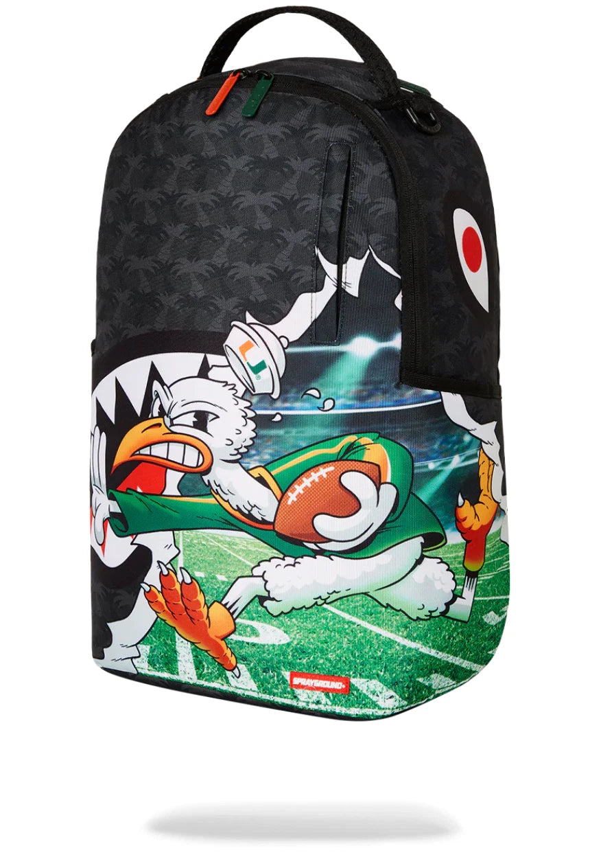 SPRAYGROUND UNIVERSITY OF MIAMI TOUCH DOWN DLXR BACKPACK