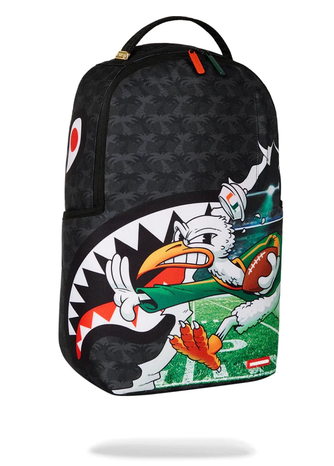 SPRAYGROUND UNIVERSITY OF MIAMI TOUCH DOWN DLXR BACKPACK