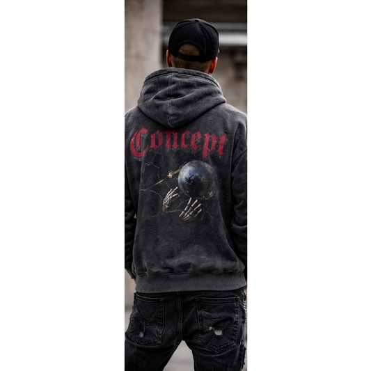 CONCEPT MEN'S ASTRONAUT HOODIE BLACK WASH