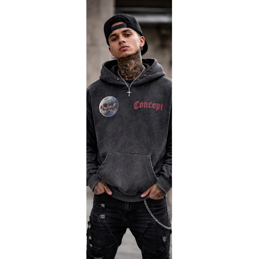 CONCEPT MEN'S ASTRONAUT HOODIE BLACK WASH