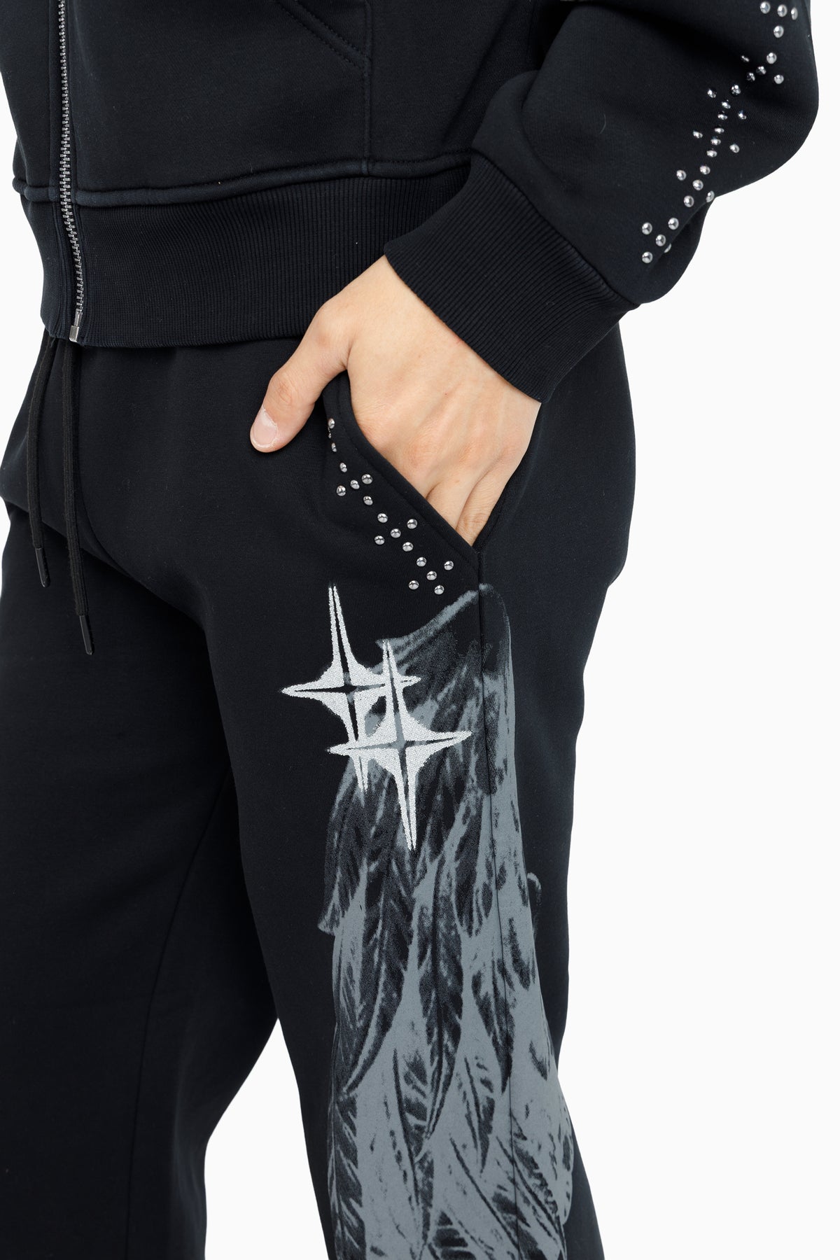 SMOKE RISE MEN'S SACRED DAWN SWEATSUIT BLACK