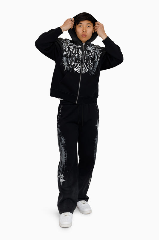 SMOKE RISE MEN'S SACRED DAWN SWEATSUIT BLACK