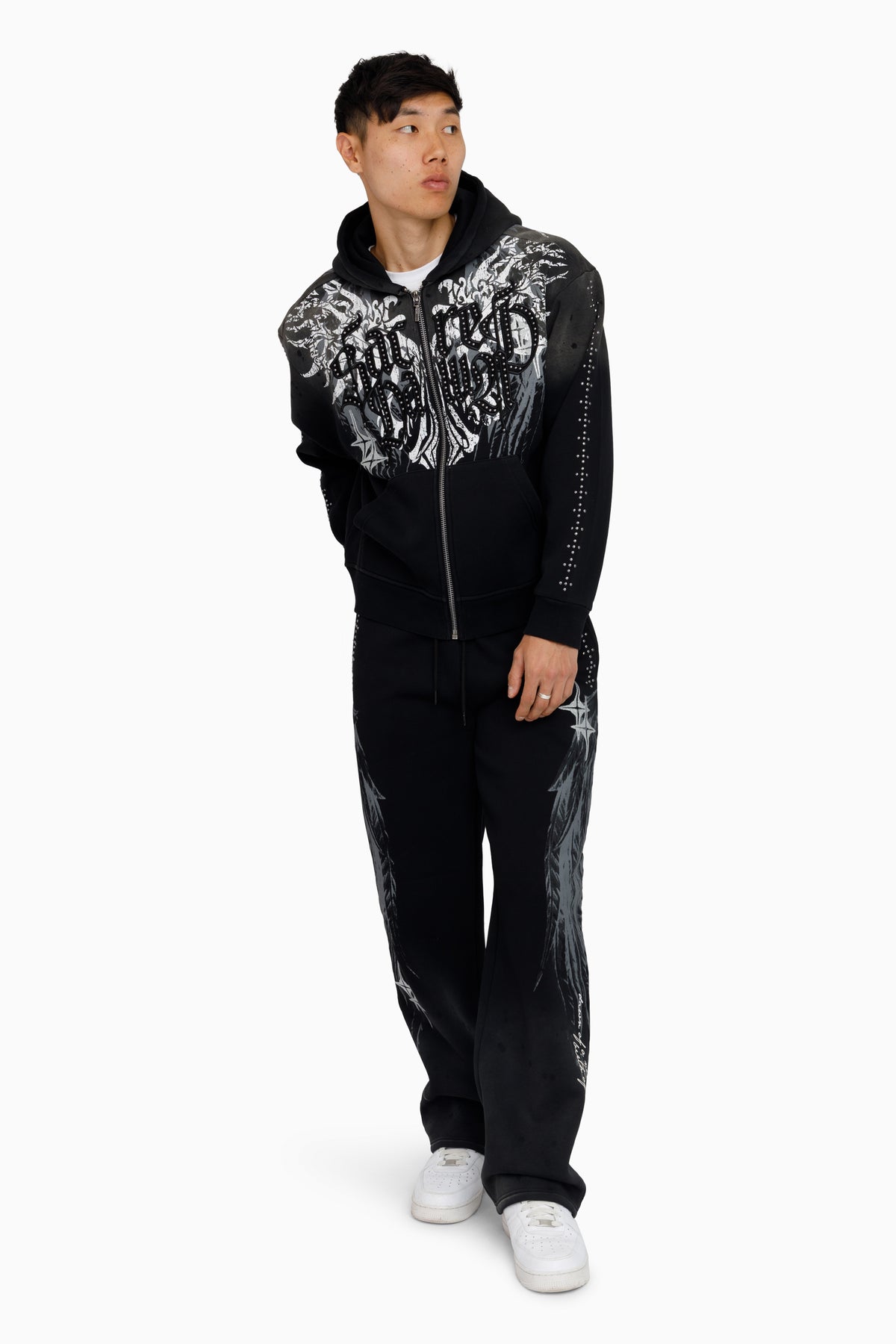 SMOKE RISE MEN'S SACRED DAWN SWEATSUIT BLACK