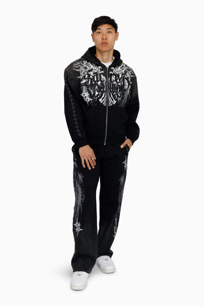 SMOKE RISE MEN'S SACRED DAWN SWEATSUIT BLACK