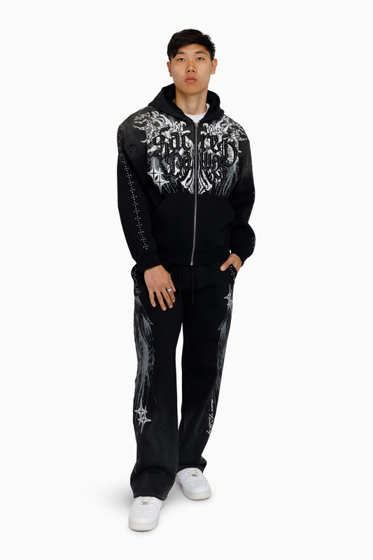 SMOKE RISE MEN'S SACRED DAWN SWEATSUIT BLACK