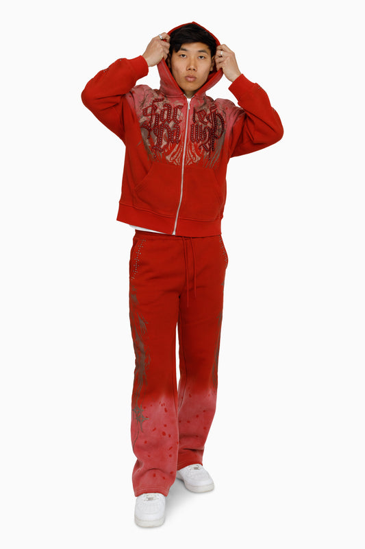 SMOKE RISE MEN'S SACRED DAWN SWEATSUIT RED
