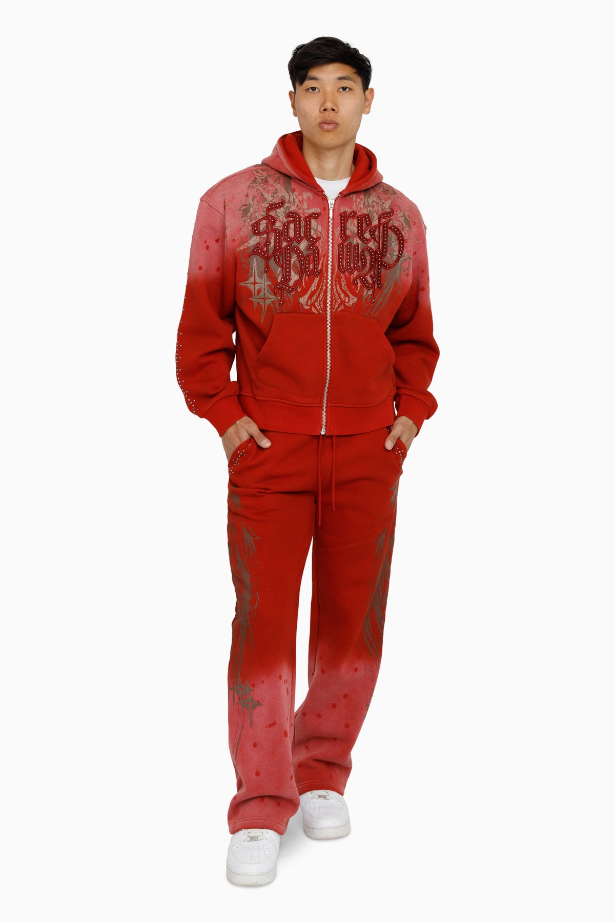 SMOKE RISE MEN'S SACRED DAWN SWEATSUIT RED