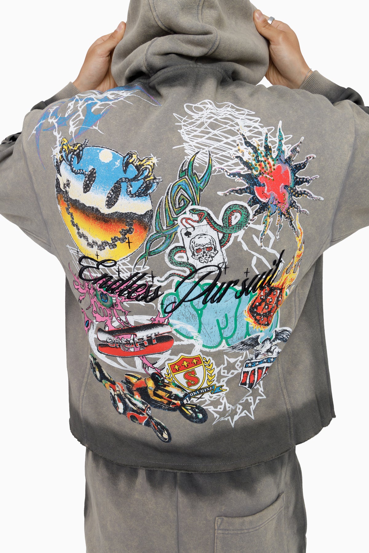 SMOKE RISE MEN'S ENDLESS PURSUIT STUDDED HOODIE
