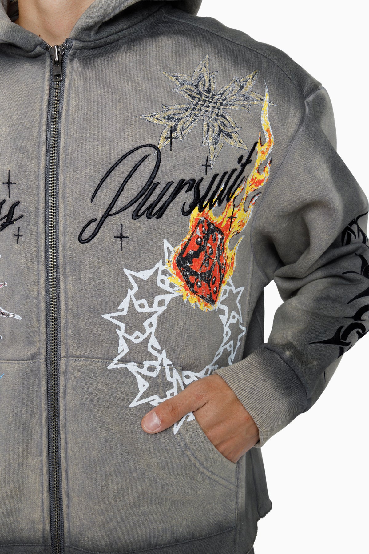 SMOKE RISE MEN'S ENDLESS PURSUIT STUDDED HOODIE