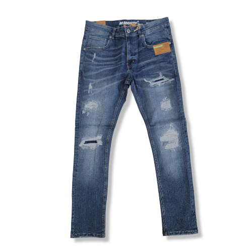 M. Society Basic Denim Stretched Jeans Dark Blue 80249