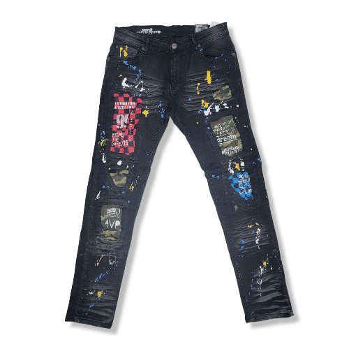 Copper Rivet Print & Repair Jeans – ROS 3 CLOTHING CO.