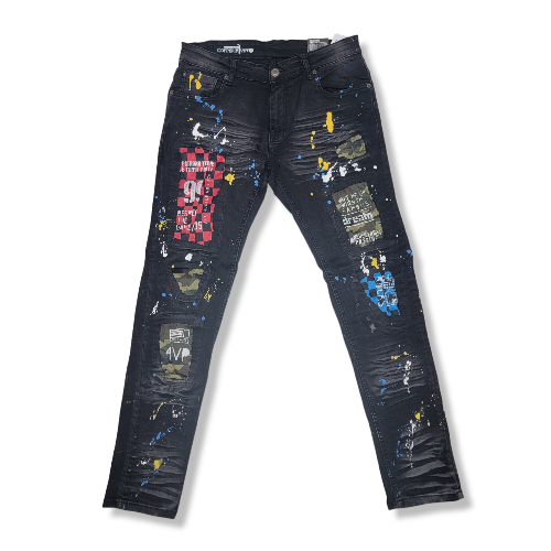 Copper Rivet Print & Repair Jeans