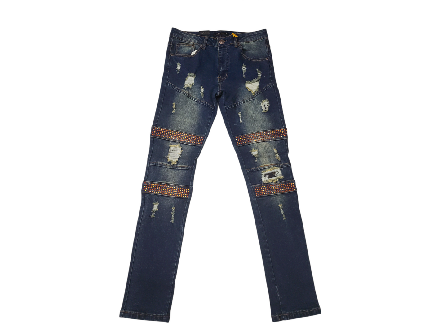 Indigo Blue Rhinestones Jeans