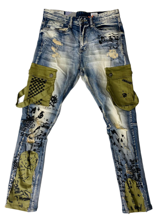 Doodle Cargos Juniper Blue