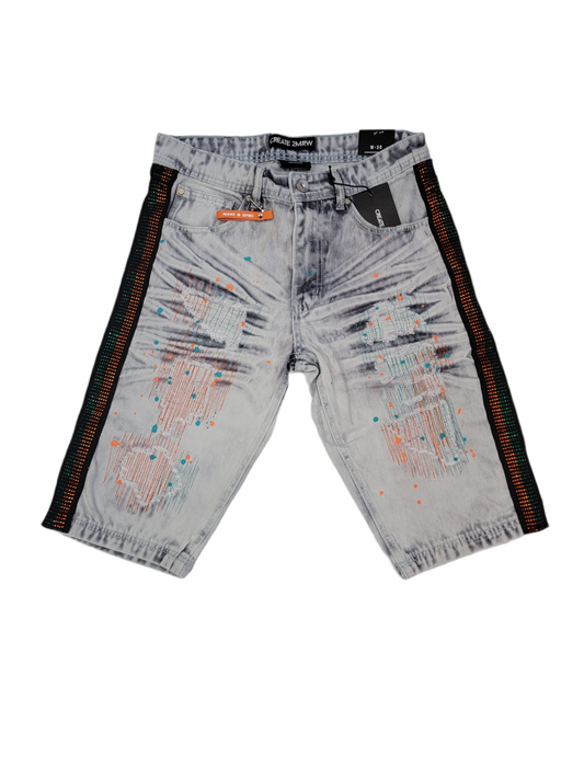 Create 2mrw Ice Grey Shorts