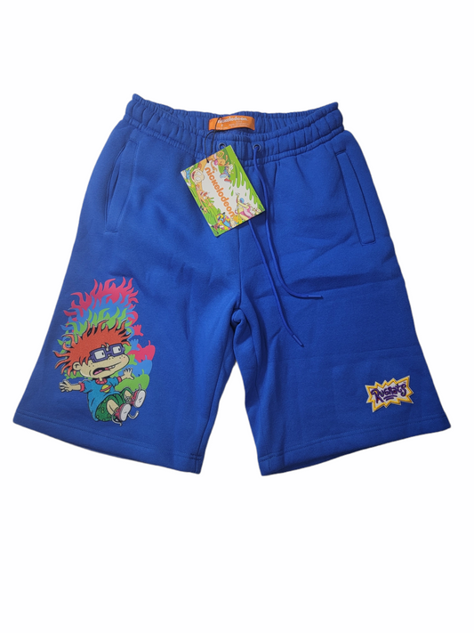 Chuckie Neon Falling Shorts Blue