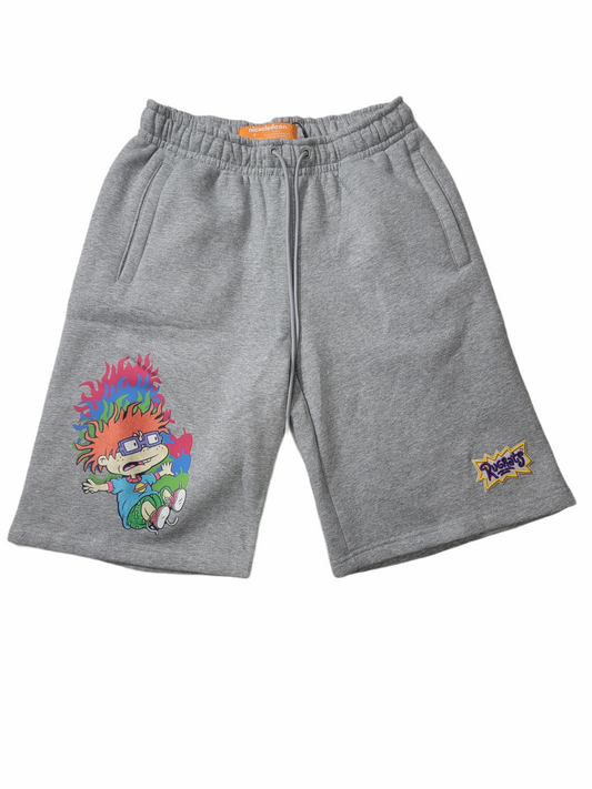 Chuckie Neon Falling Shorts Grey