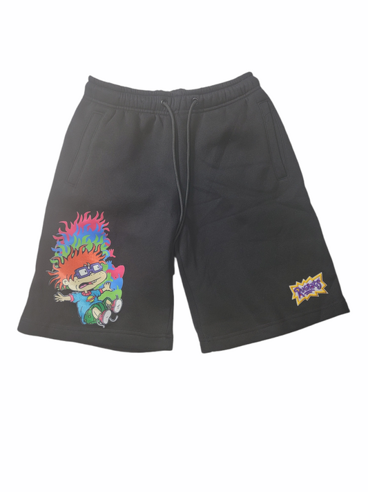 Chuckie Neon Falling Shorts Black