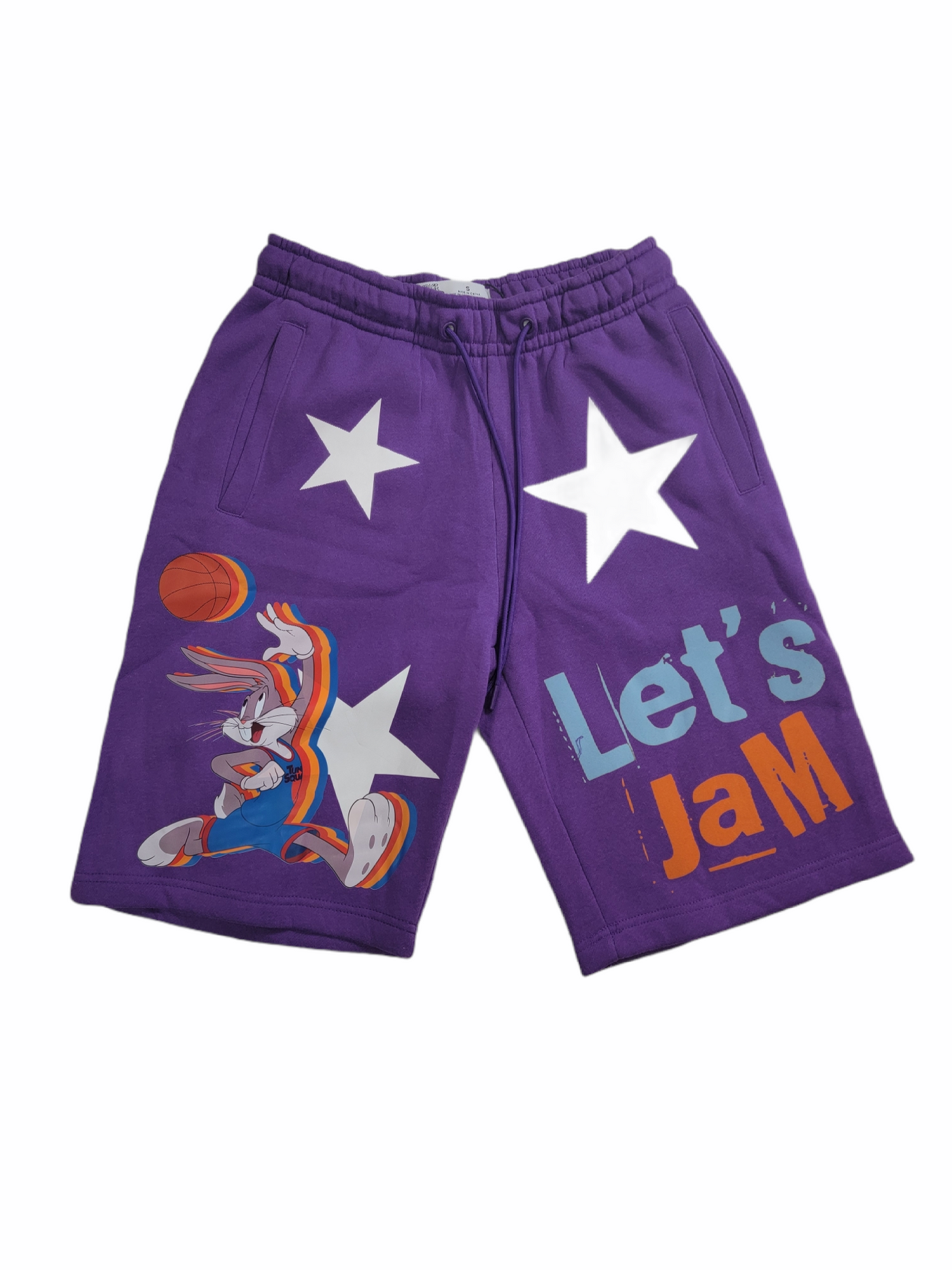 Space Jam Lets Jam Shorts Purple