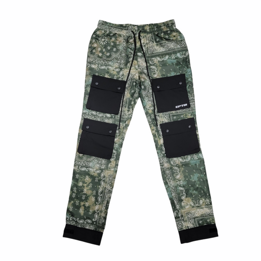 Tie Dye Bandana Pants Olive