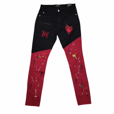 Epic Denim Jeans Red/Black