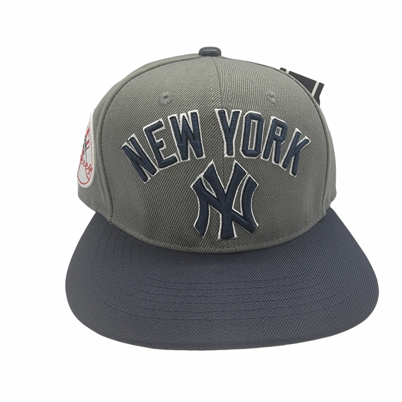 New York Yankees Stacked Logo Grey/Navy