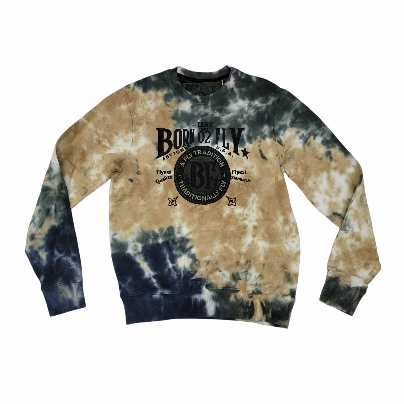 Born Fly Back In The Day Crewneck Tie Dye
