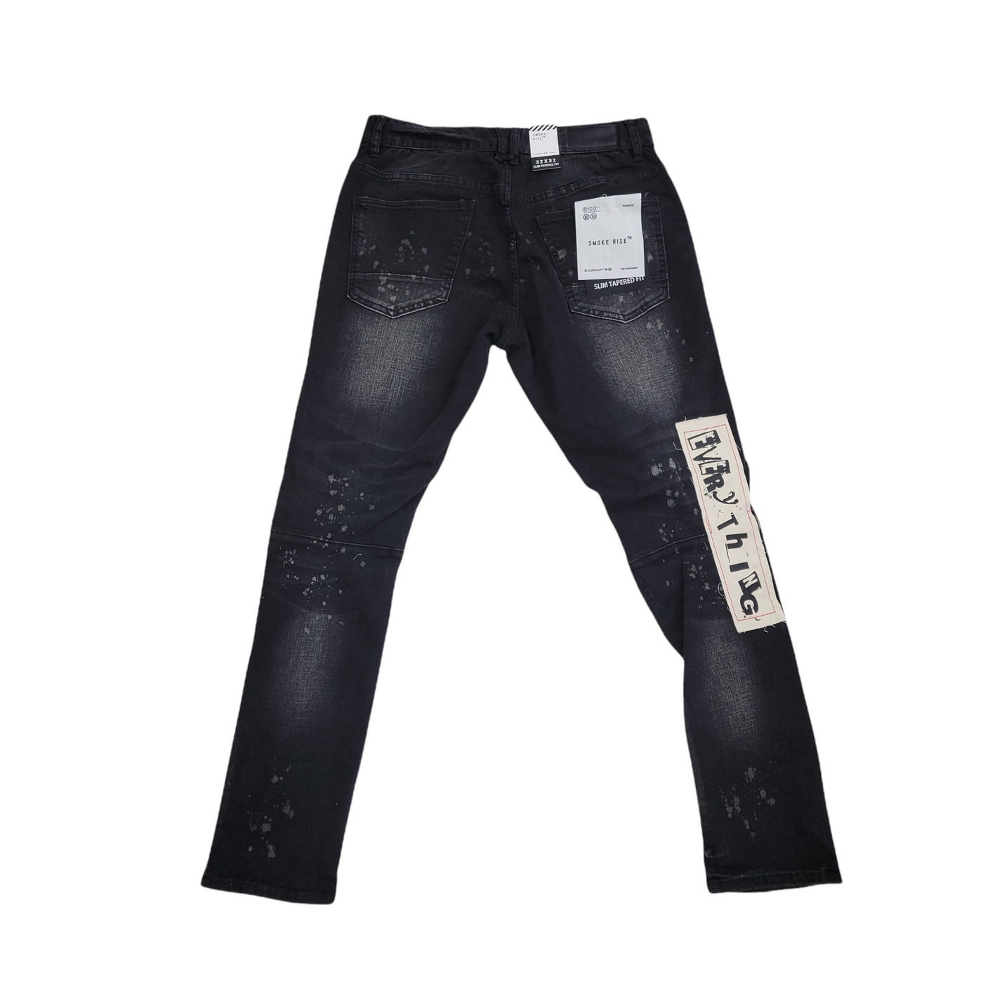 Smoke Rise Graphic Patched Fashion Jeans
