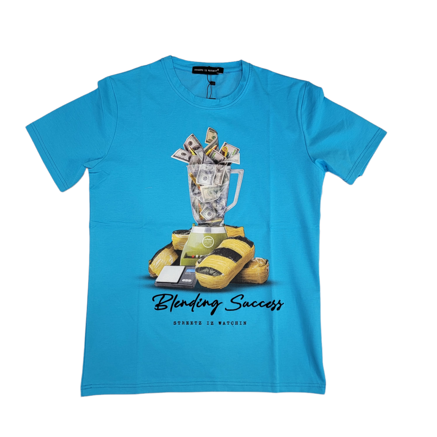 Streetz Iz Watchin Blending Success T-Shirt Carolina Blue