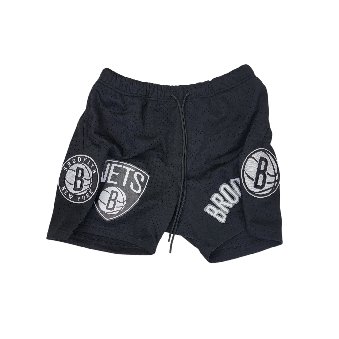 Pro Standard Brooklyn Nets Logo Mesh Shorts Black