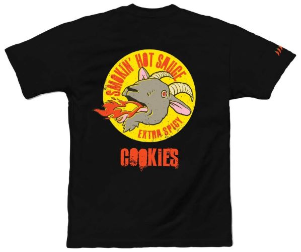 Cookies Smoking Hot sauce T-shirt Black