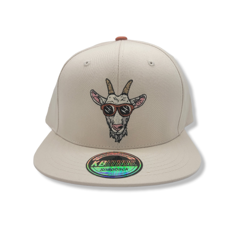 GOAT Snapback Hat Cream