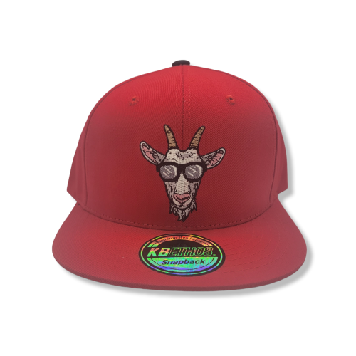 GOAT Snapback Hat Red & Black