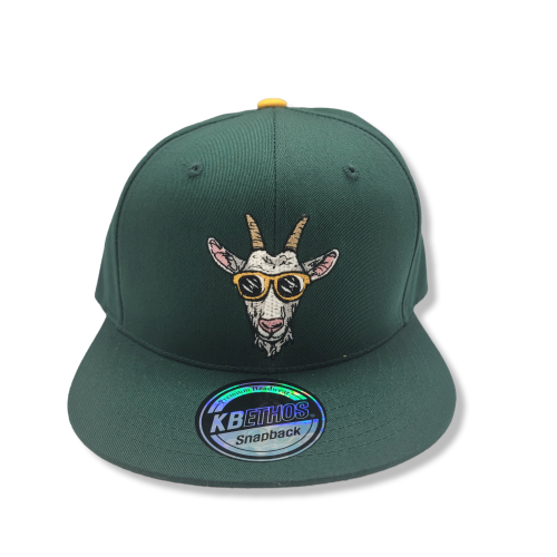 GOAT Snapback Hat Green & Yellow